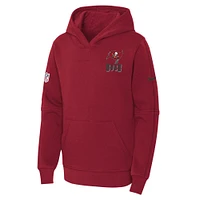Youth Nike Red Tampa Bay Buccaneers Club Fleece Pullover Hoodie