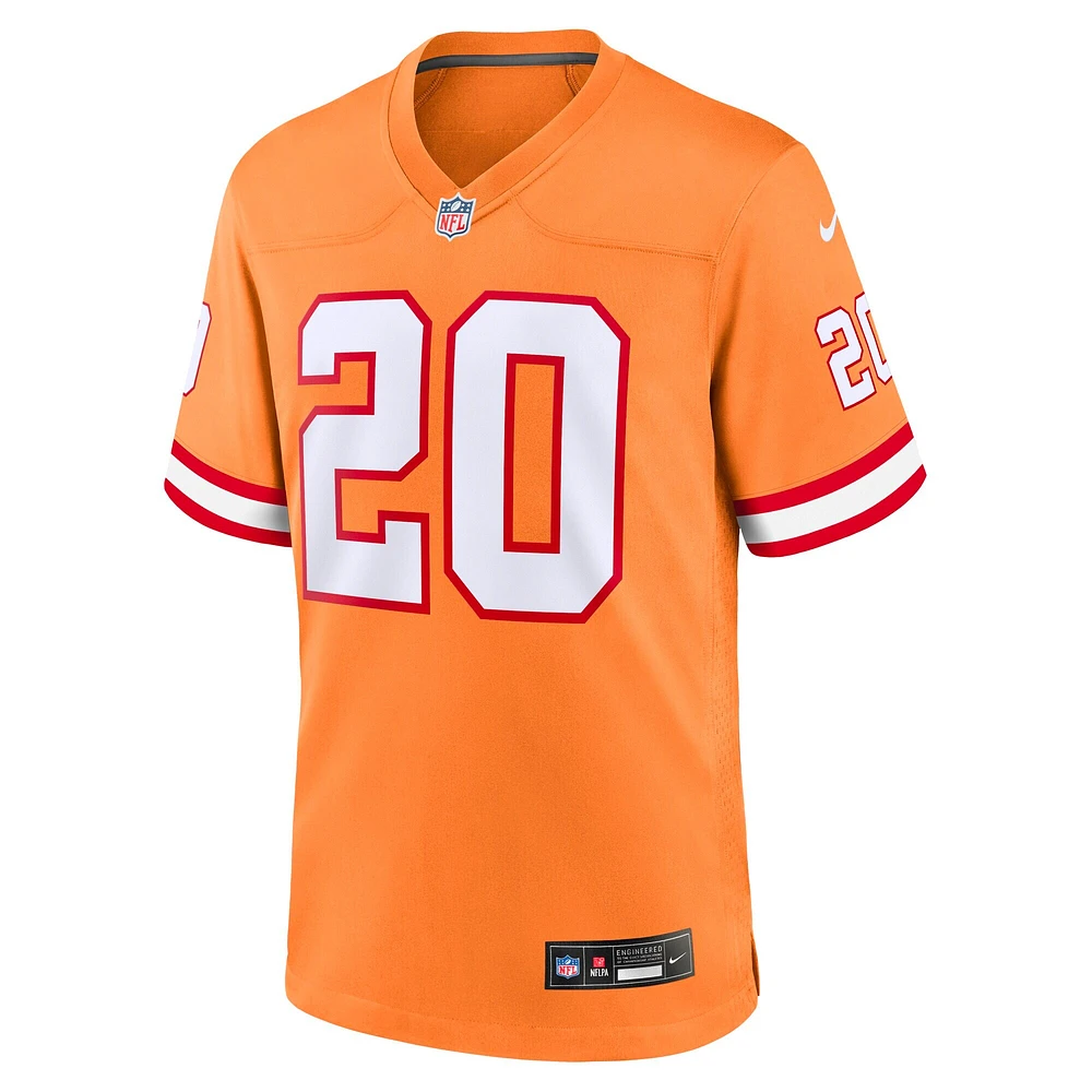 Maillot de match joueur retraité Nike Ronde Barber Orange Tampa Bay Buccaneers pour jeune