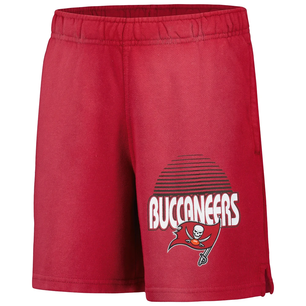 Youth Red Tampa Bay Buccaneers Beach Bum Sun-Bleached French Terry Shorts