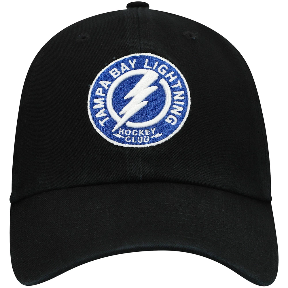 Men's '47 Black Tampa Bay Lightning Team Clean Up Adjustable Hat
