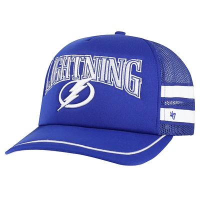 Casquette snapback de camionneur à rayures latérales Tampa Bay Lightning '47 bleue pour hommes