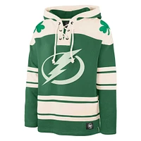 Sweat à capuche en dentelle supérieure '47 Kelly Green Tampa Bay Lightning St. Patrick's Day pour hommes