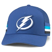 Casquette réglable de camionneur American Needle pour hommes, bleu Tampa Bay Lightning HotFoot Stripes