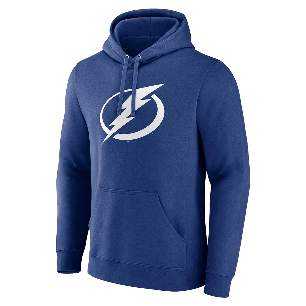 Men's Blue Tampa Bay Lightning Primary Logo Pullover Hoodie
