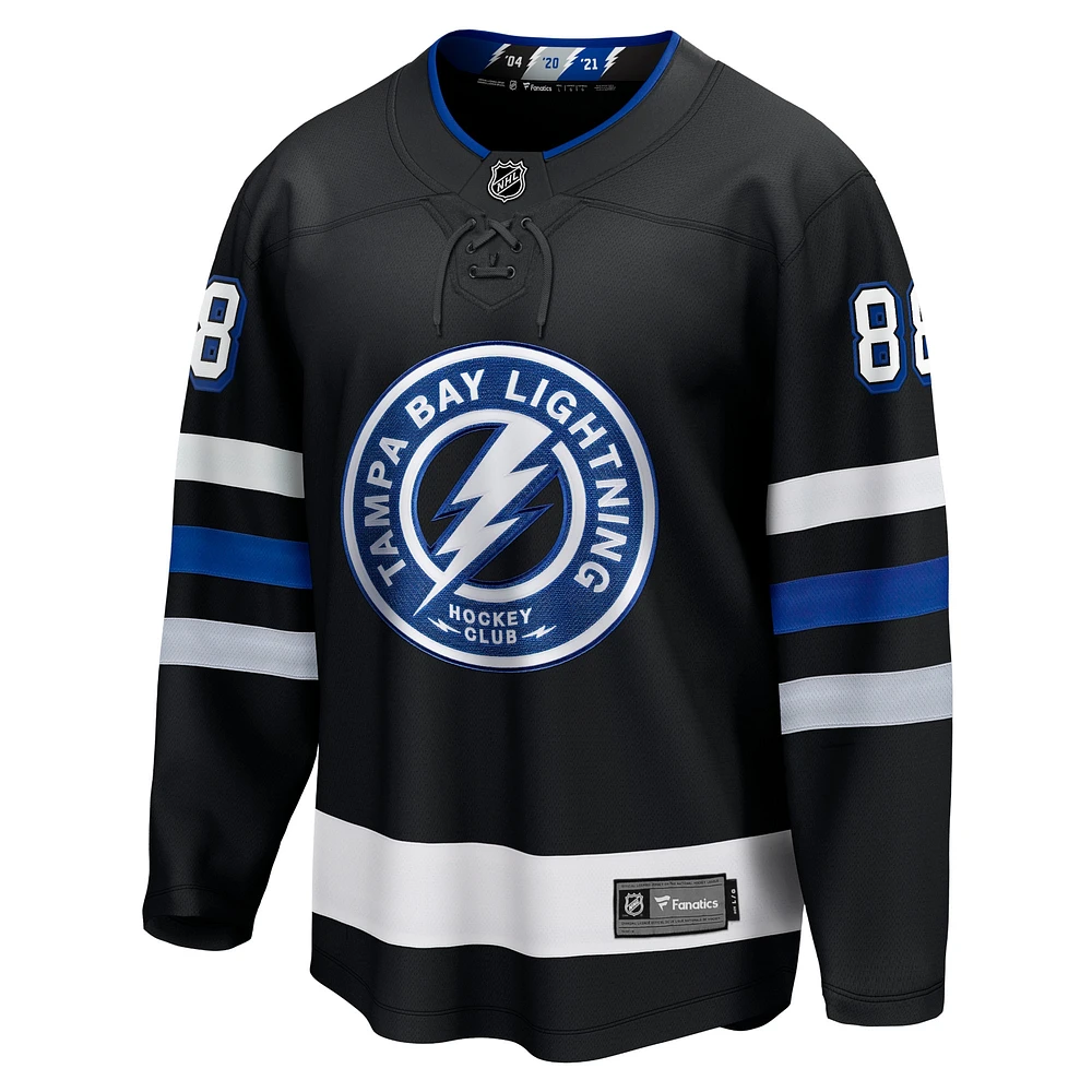 Men's Fanatics Andrei Vasilevskiy Black Tampa Bay Lightning Alternate Premier Breakaway Player Jersey