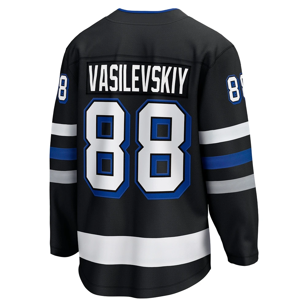 Men's Fanatics Andrei Vasilevskiy Black Tampa Bay Lightning Alternate Premier Breakaway Player Jersey