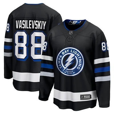 Maillot de joueur suppléant Premier Breakaway du Lightning Tampa Bay Fanatics Andrei Vasilevskiy, noir, pour hommes