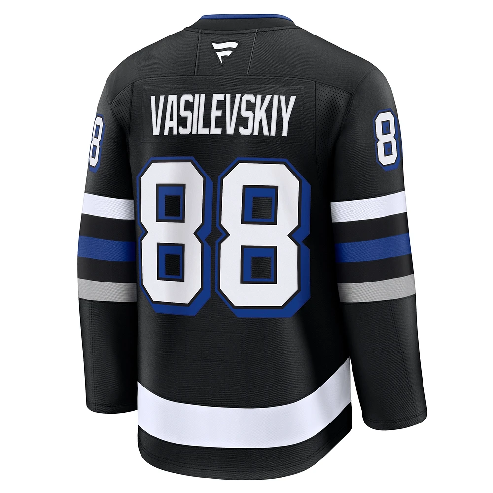 Men's Fanatics Andrei Vasilevskiy Black Tampa Bay Lightning Alternate Premium Jersey