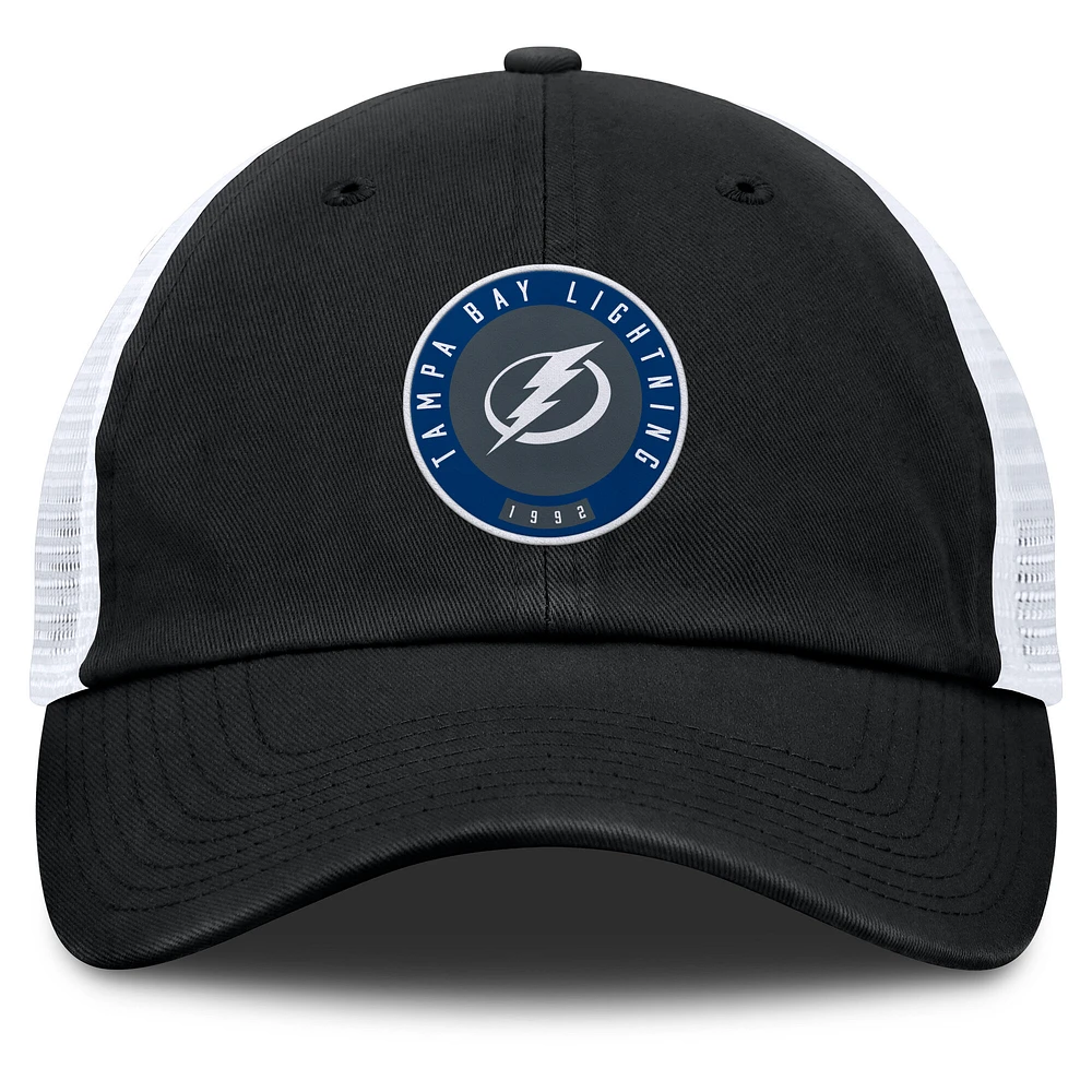 Men's Fanatics  Black/White Tampa Bay Lightning Averie Trucker Adjustable Hat