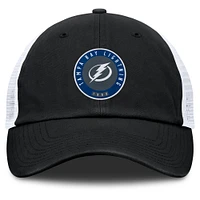 Men's Fanatics  Black/White Tampa Bay Lightning Averie Trucker Adjustable Hat