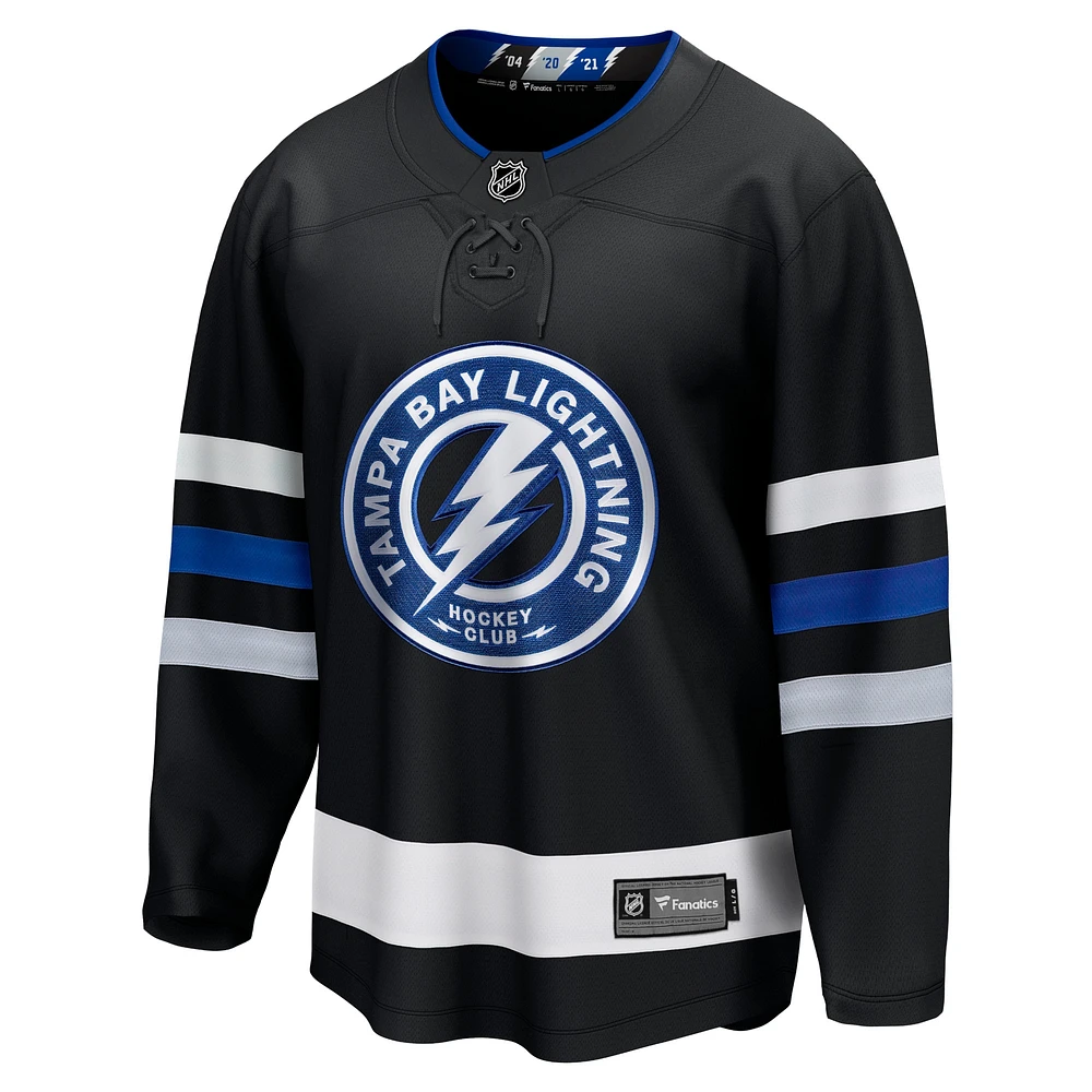 Men's Fanatics Black Tampa Bay Lightning Alternate Premier Breakaway Jersey