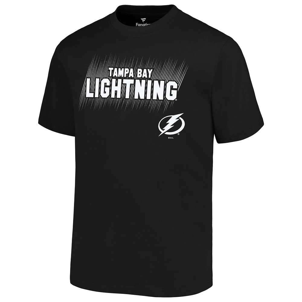 Men's Fanatics Black Tampa Bay Lightning Big & Tall Wordmark T-Shirt