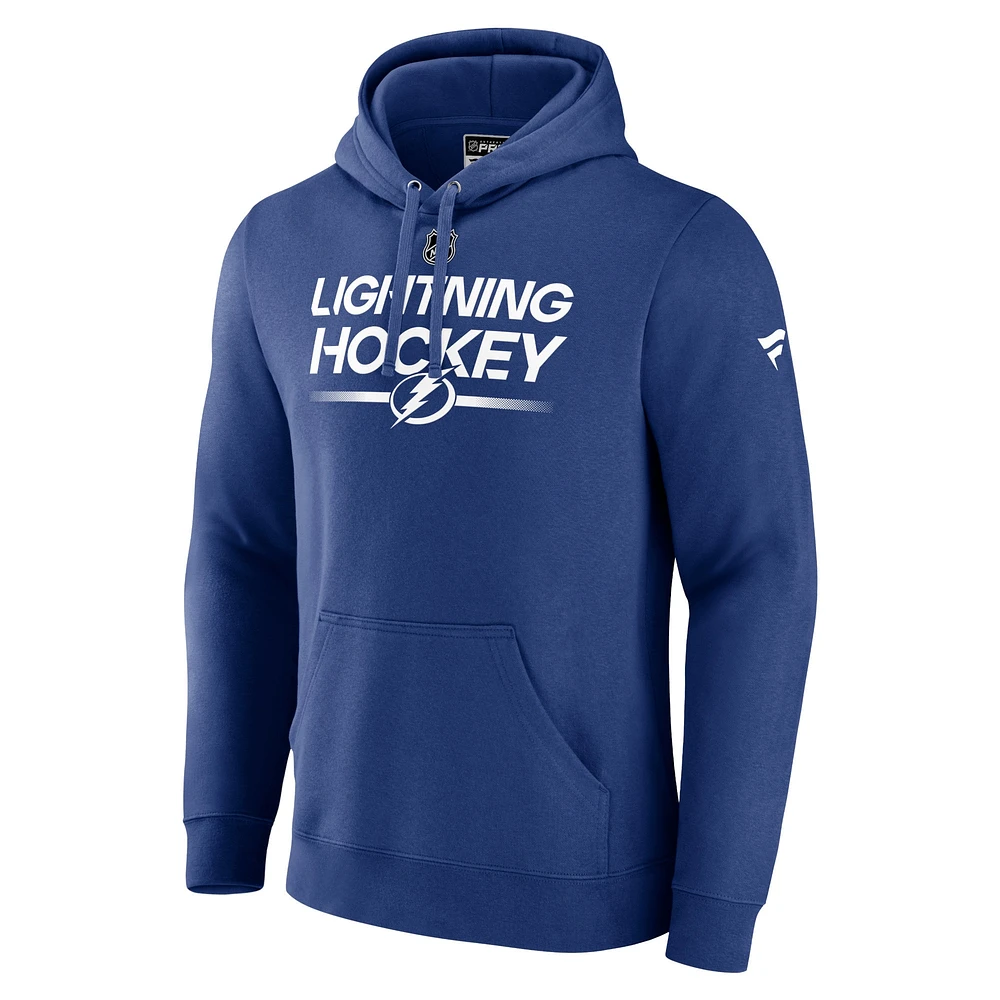 Men's Fanatics  Blue Tampa Bay Lightning Authentic Pro Pullover Hoodie
