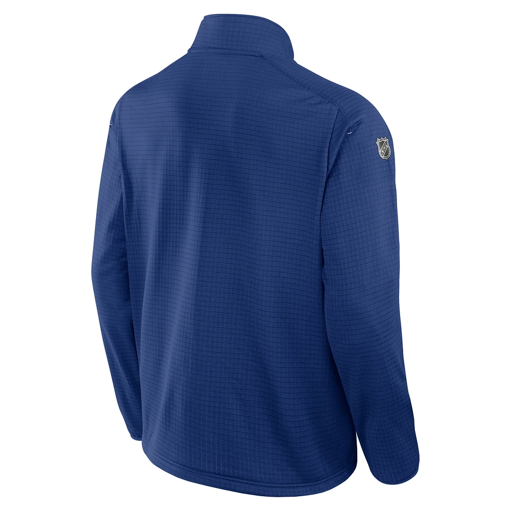 Men's Fanatics  Blue Tampa Bay Lightning Authentic Pro Rink Quarter-Zip Jacket