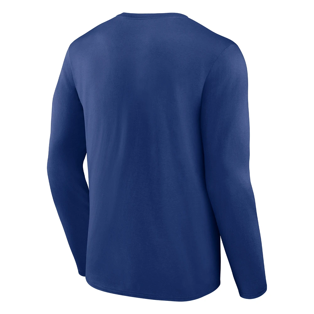 Men's Fanatics Blue Tampa Bay Lightning Covert Long Sleeve T-Shirt
