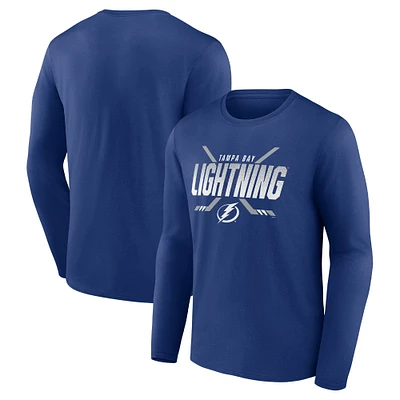 T-shirt bleu à manches longues Fanatics Tampa Bay Lightning Covert pour hommes