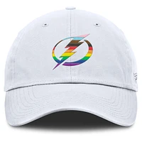 Men's Fanatics White Tampa Bay Lightning PRIDE Adjustable Hat