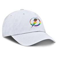Men's Fanatics White Tampa Bay Lightning PRIDE Adjustable Hat