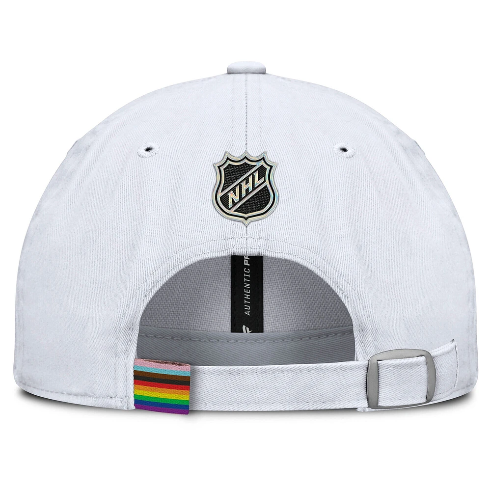 Men's Fanatics White Tampa Bay Lightning PRIDE Adjustable Hat