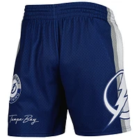 Men's Mitchell & Ness Blue Tampa Bay Lightning City Collection Mesh Shorts