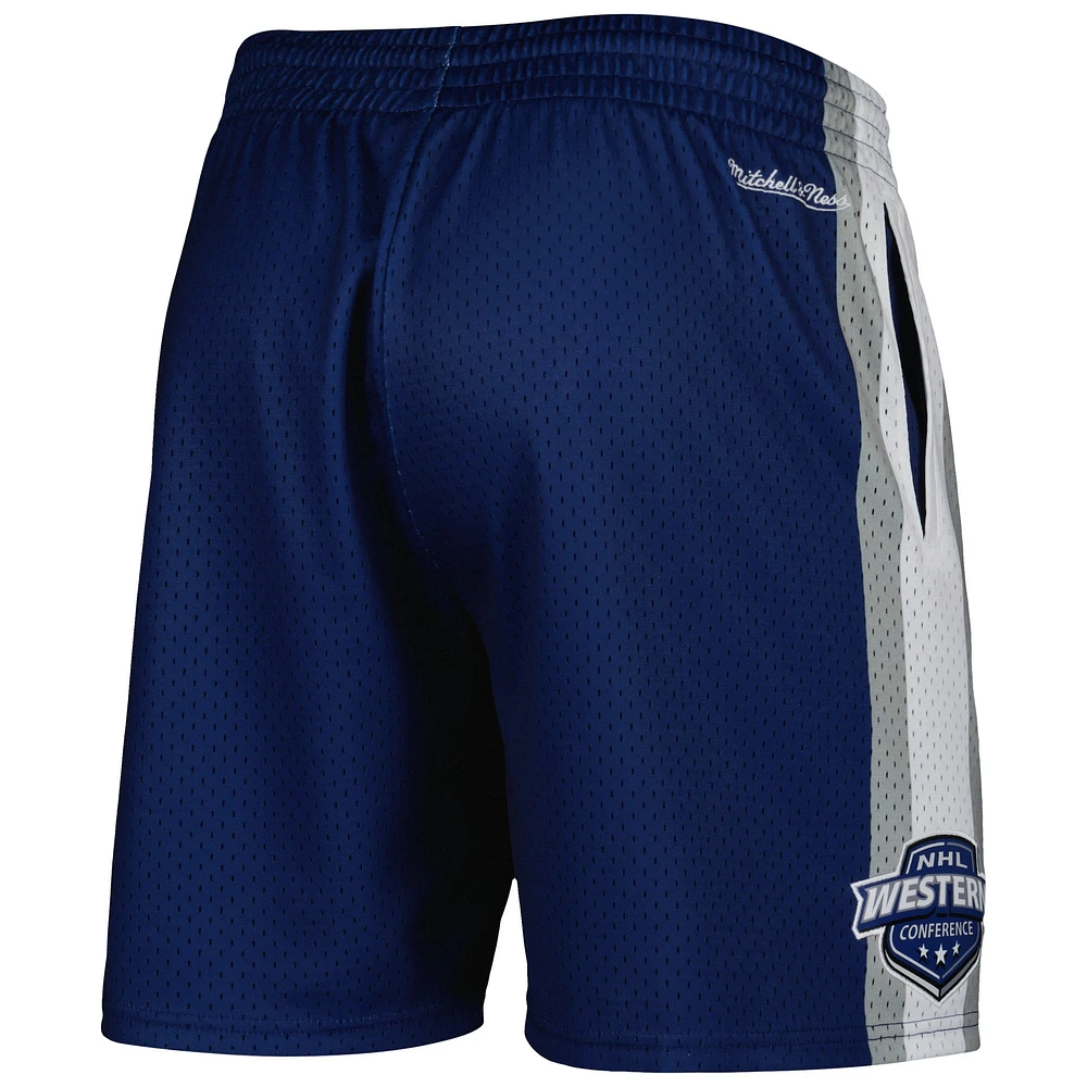 Men's Mitchell & Ness Blue Tampa Bay Lightning City Collection Mesh Shorts