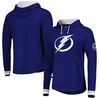 Men's Mitchell & Ness Blue Tampa Bay Lightning Legendary Slub Hoodie Long Sleeve T-Shirt