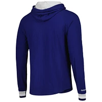 Men's Mitchell & Ness Blue Tampa Bay Lightning Legendary Slub Hoodie Long Sleeve T-Shirt
