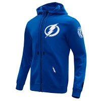 Men's Pro Standard Blue Tampa Bay Lightning Classic Chenille Full-Zip Hoodie Jacket