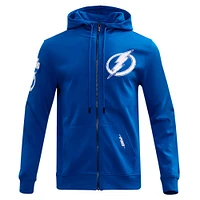 Men's Pro Standard Blue Tampa Bay Lightning Classic Chenille Full-Zip Hoodie Jacket