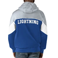 Men's Starter  Blue/Gray Tampa Bay Lightning Power Forward Full-Zip Hoodie