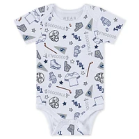Newborn & Infant WEAR by Erin Andrews Tampa Bay Lightning Turn Me Around Bodysuits Pants 3-Piece Set