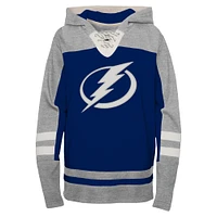 Preschool Blue Tampa Bay Lightning Ageless Revisited Lace-Up V-Neck Pullover Hoodie