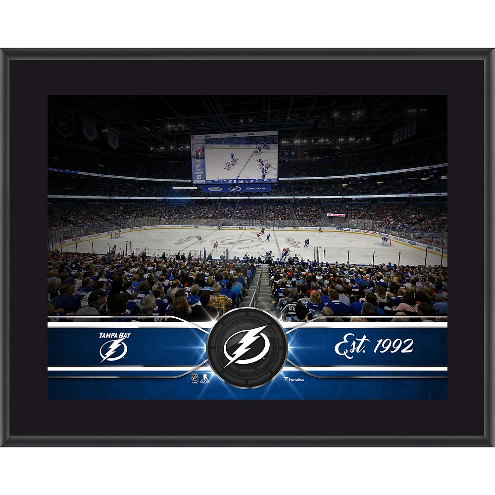 Plaque d'équipe sublimée Tampa Bay Lightning 10,5" x 13"