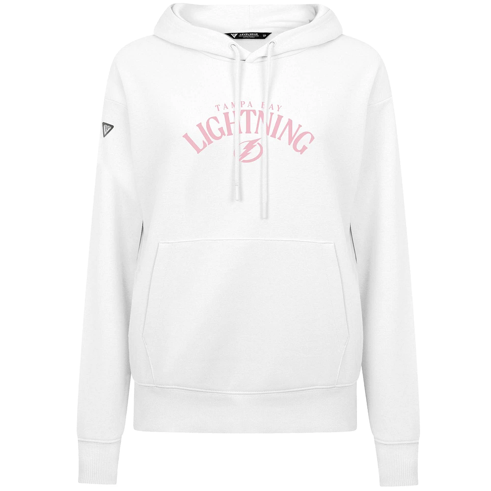 Sweat à capuche blanc pour femme de niveau 1, motif fête des mères, Tampa Bay Lightning