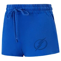 Women's Concepts Sport Blue Tampa Bay Lightning Volley Fleece Shorts