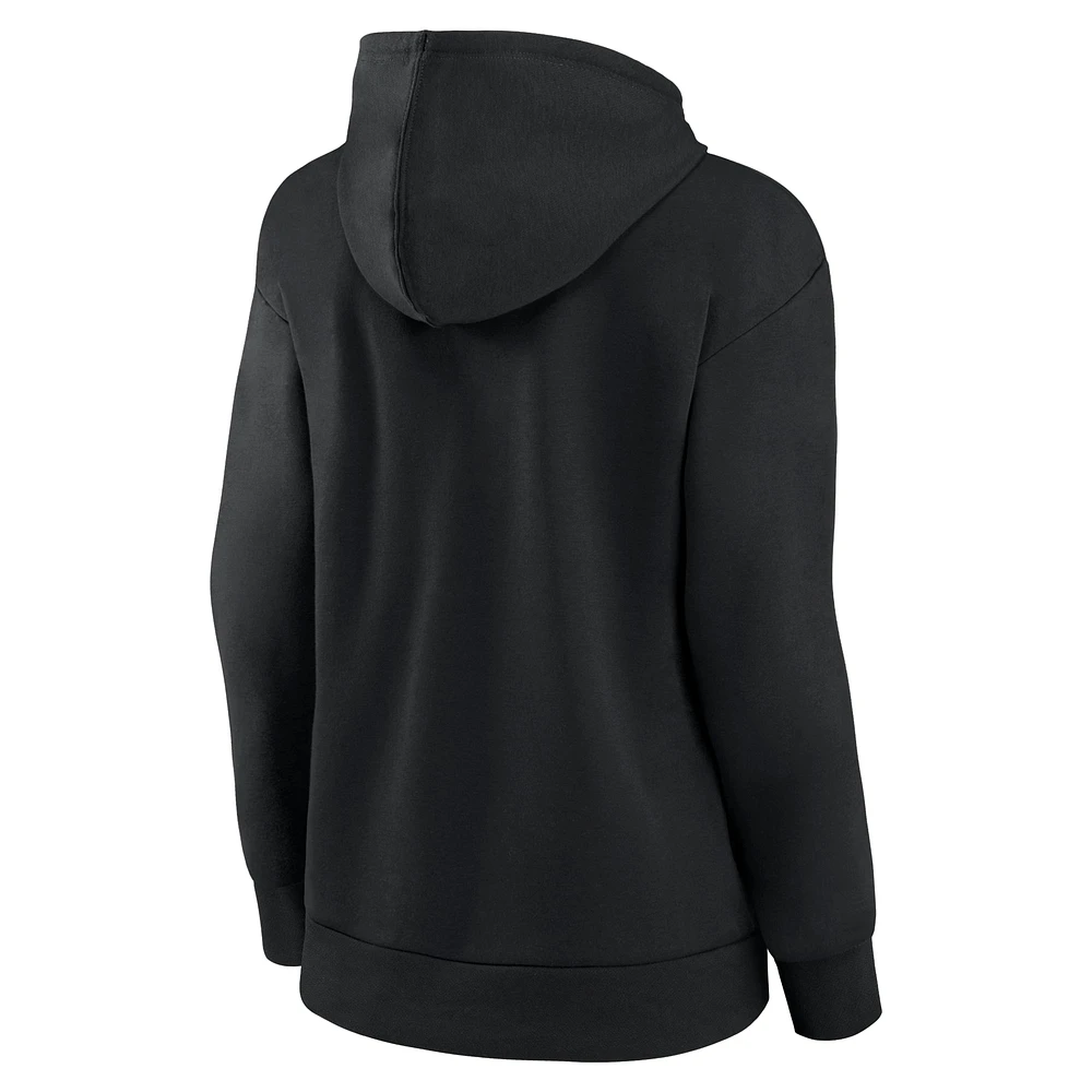 Women's Fanatics Black Tampa Bay Lightning Authentic Pro Alternate Wordmark Fleece Pullover Hoodie