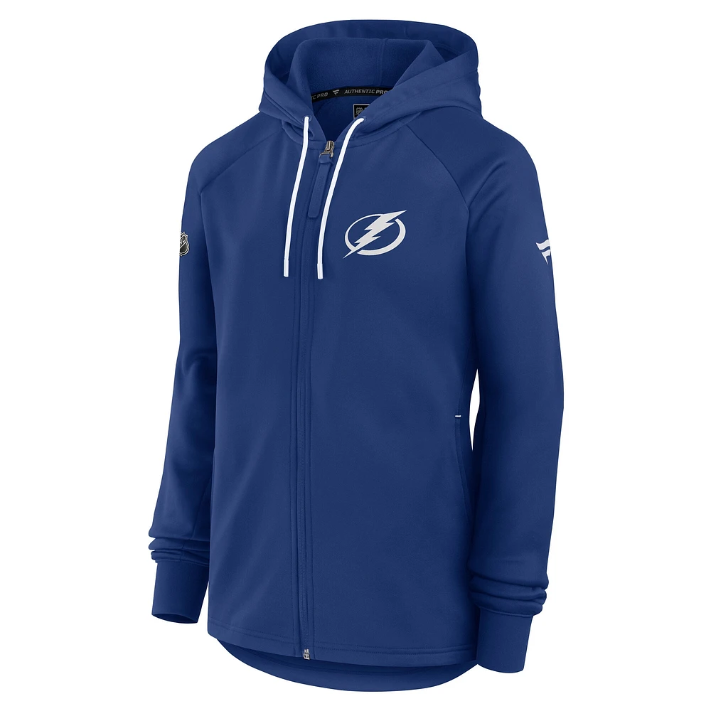 Women's Fanatics  Blue Tampa Bay Lightning Authentic Pro Rink Fleece Full-Zip Jacket