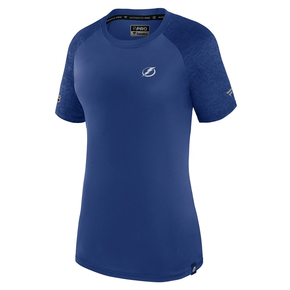 Women's Fanatics  Blue Tampa Bay Lightning Authentic Pro Tech T-Shirt