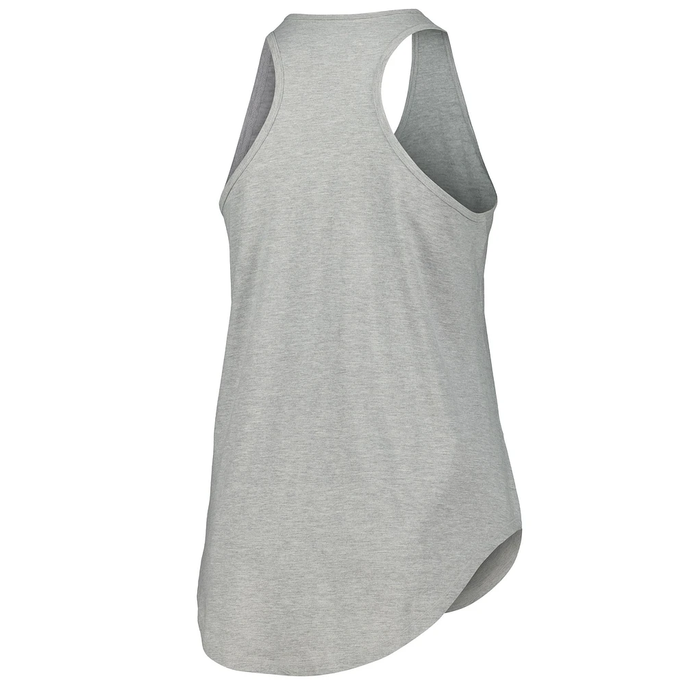 Women's Fanatics Heather Gray Tampa Bay Lightning Plus Racerback Tank Top