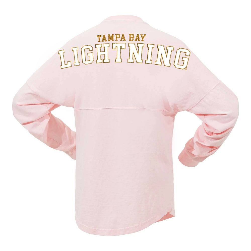 Women's Fanatics Pink Tampa Bay Lightning Spirit Jersey Long Sleeve T-Shirt