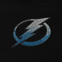 Women's Pro Standard  Black Tampa Bay Lightning Jewels Cropped Pullover Hoodie