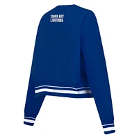 Women's Pro Standard  Blue Tampa Bay Lightning Area Code Cropped Pullover Sweatshirt