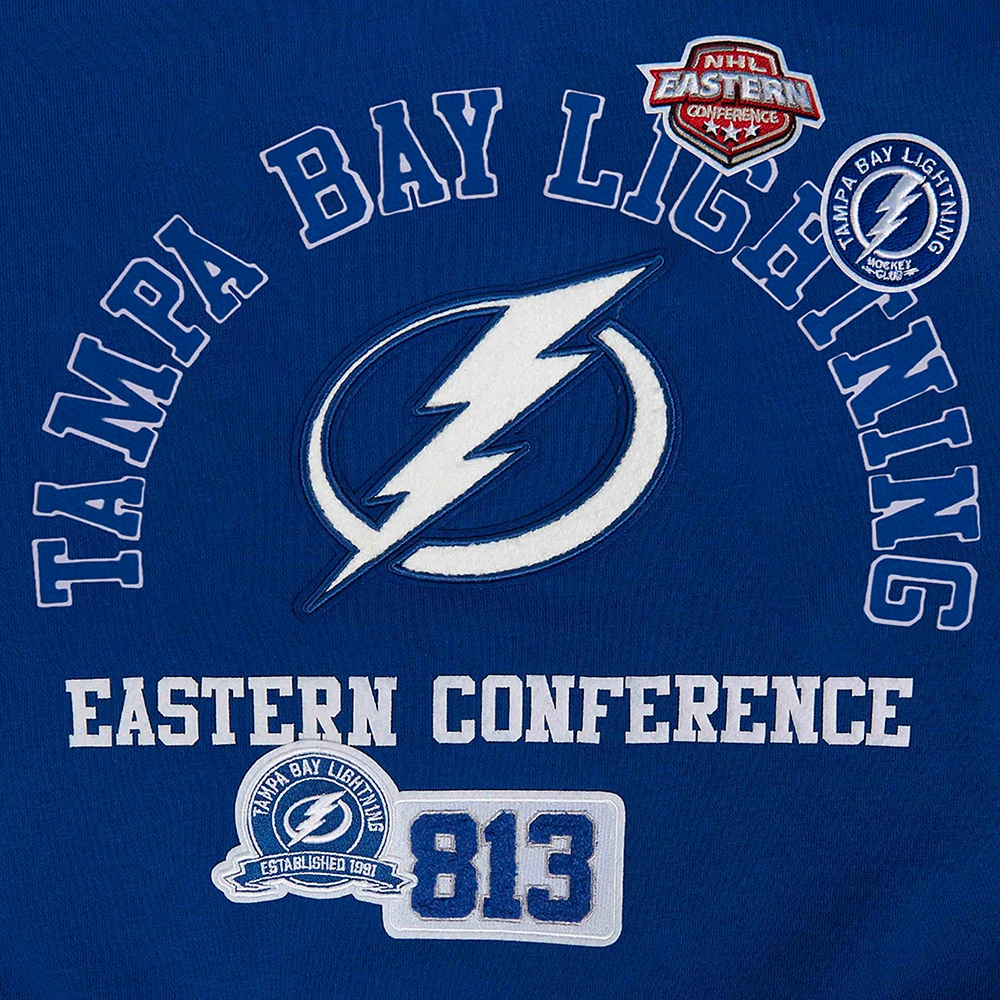 Women's Pro Standard  Blue Tampa Bay Lightning Area Code Cropped Pullover Sweatshirt