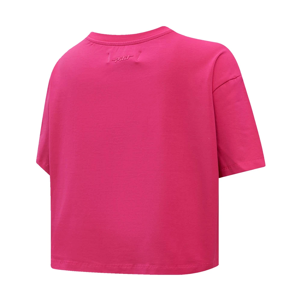 Women's Pro Standard Tampa Bay Lightning Triple Pink Cropped Boxy T-Shirt