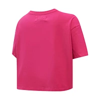 Women's Pro Standard Tampa Bay Lightning Triple Pink Cropped Boxy T-Shirt