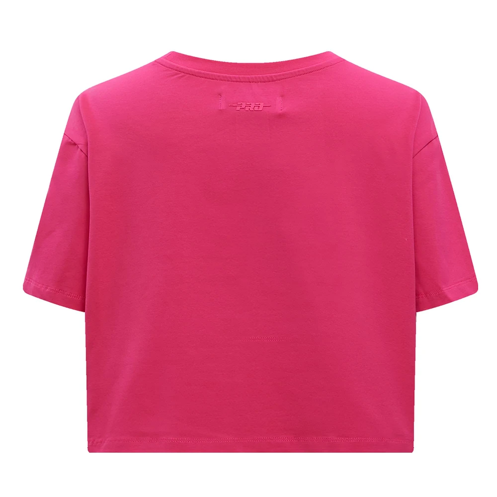 Women's Pro Standard Tampa Bay Lightning Triple Pink Cropped Boxy T-Shirt