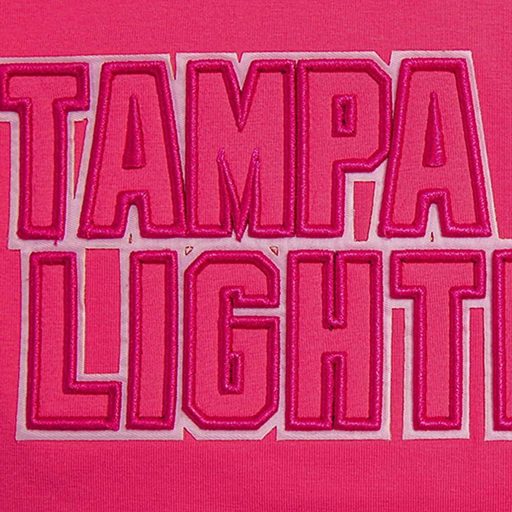 Women's Pro Standard Tampa Bay Lightning Triple Pink Cropped Boxy T-Shirt