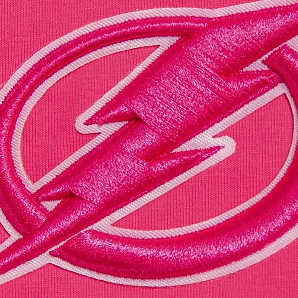 Women's Pro Standard Tampa Bay Lightning Triple Pink Cropped Boxy T-Shirt