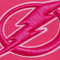 Women's Pro Standard Tampa Bay Lightning Triple Pink Cropped Boxy T-Shirt