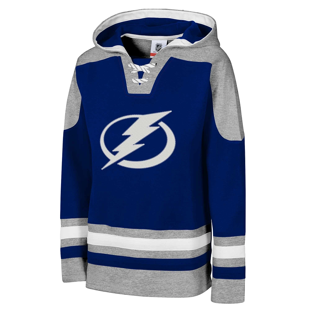 Youth Blue Tampa Bay Lightning Ageless Must Have Home V-Neck Pullover Hoodie